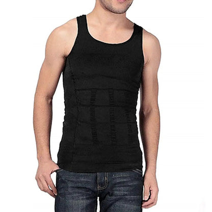 Men's Slimming Compression Undershirt Tank - Seamless Waist Trainer for Belly Control Shapewear