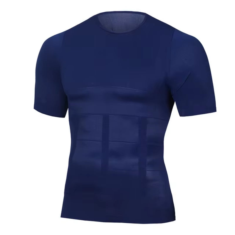 Men's Slimming Compression Undershirt - Seamless Waist Trainer for Belly Control Shapewear